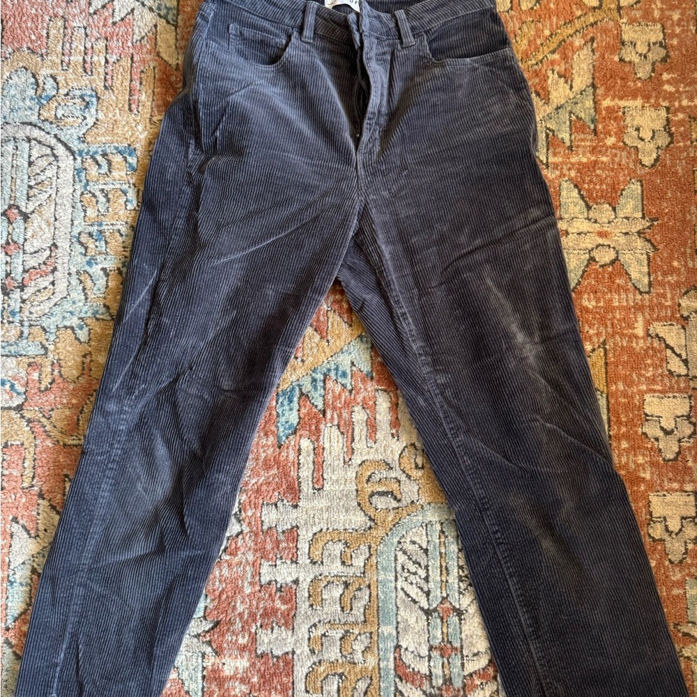LOFT Corduroy High Rise Straight Leg Ankle Pant